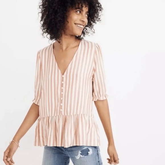 Madewell Peplum Top - Picture 1 of 4
